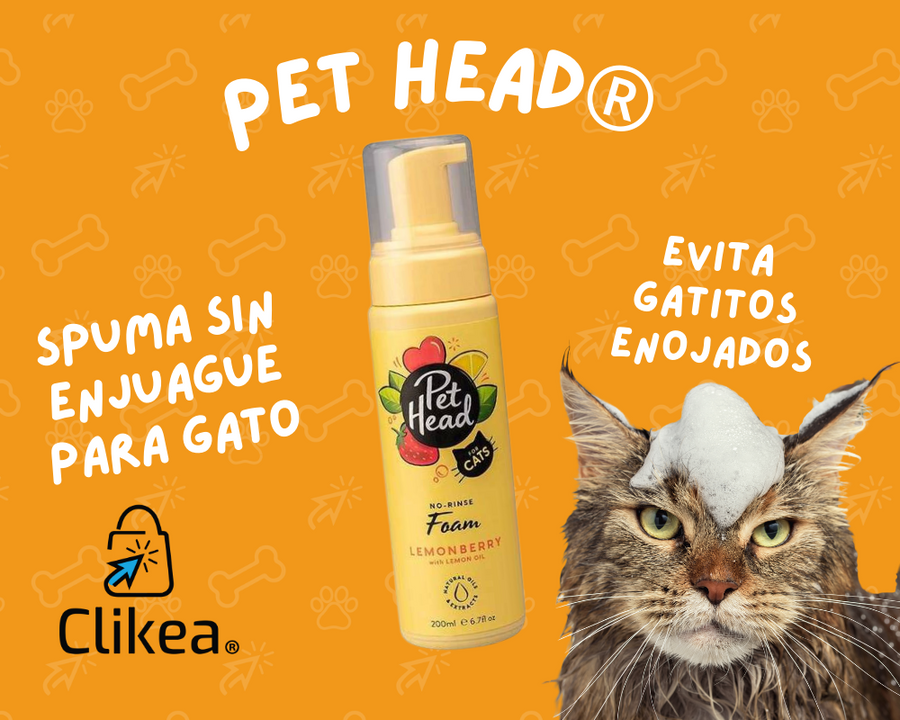 Refresca el Pelaje de tu Gato con la Espuma Sin Enjuague Lemonberry de Pet Head