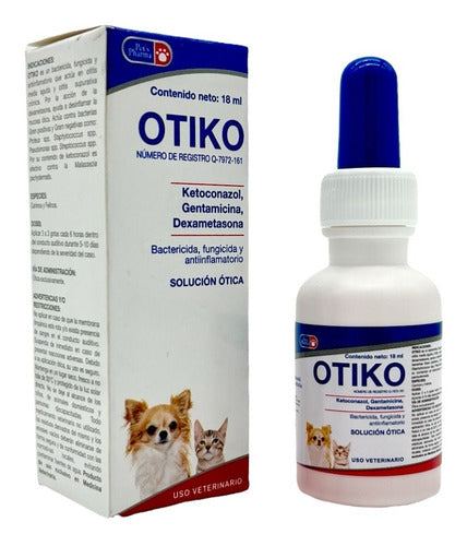 Otiko Bactericida, Fungicida Gotas Oticas Perros Pets Pharma