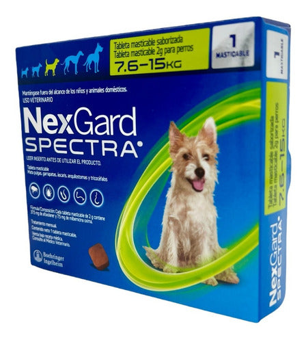 Paquete 10 Pastillas Antipulgas Nexgard Spectra 7.6-15  Kg - CLIKEA