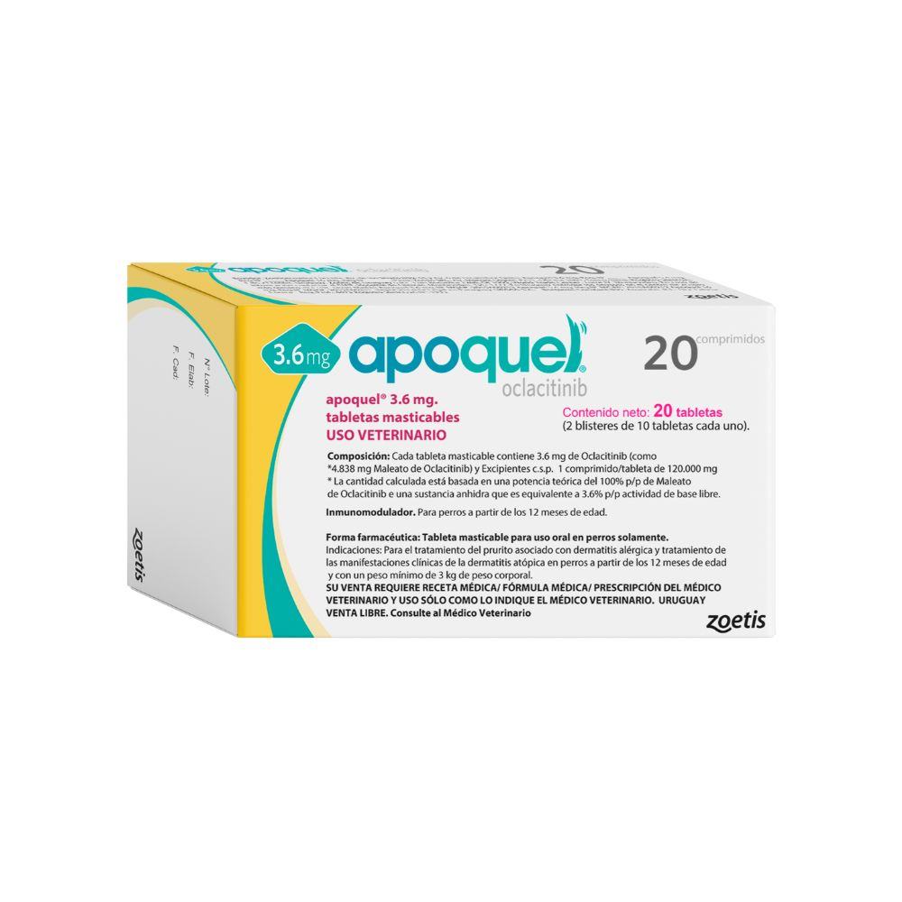 Foto de referencia: Zoetis Apoquel Masticable 3.6 mg Caja con 20 Tabletas