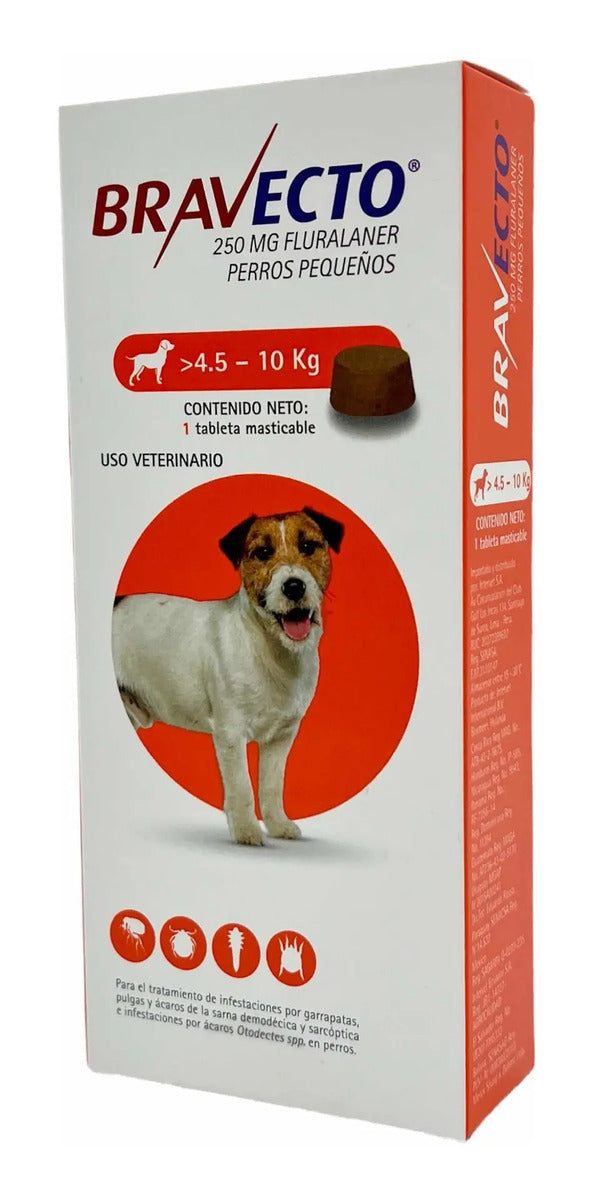 Bravecto Perro 4.5 a 10 kg - 1 tableta