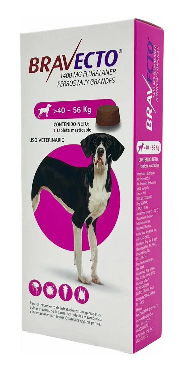 Bravecto Perro 40 a 56 kg - 1 tableta