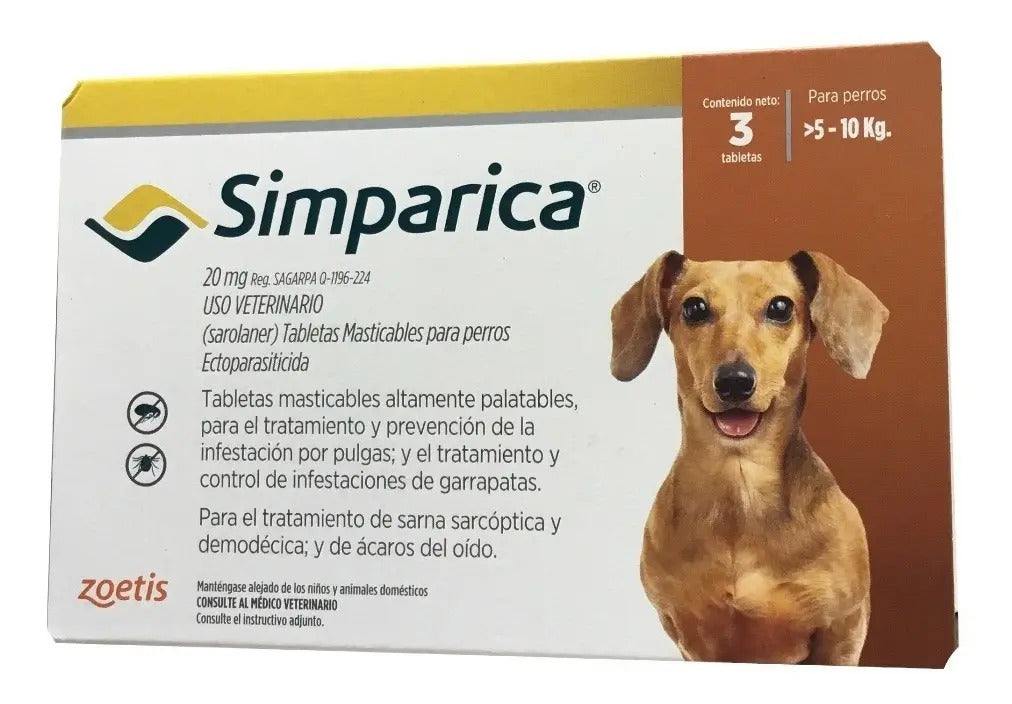 Simparica Perro 5 a 10 kg - 3 tabletas