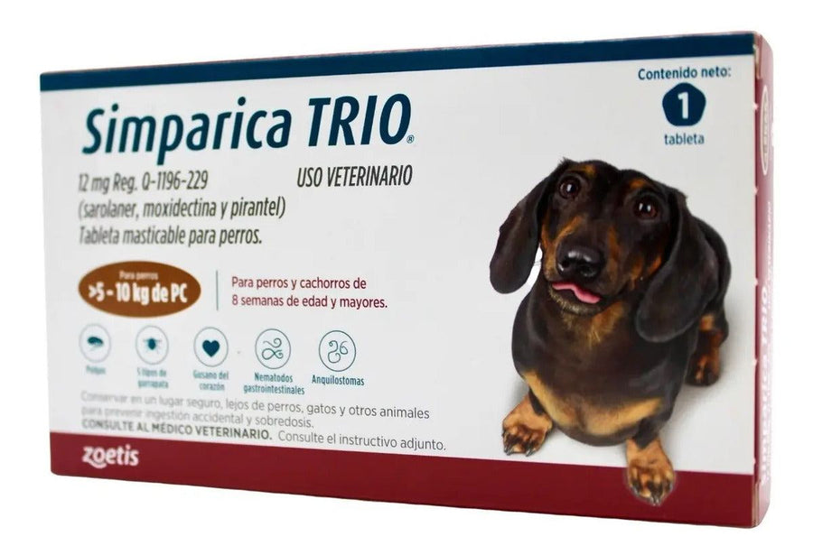 Simparica Trio 1 Tableta para Perros 5-10 Kg