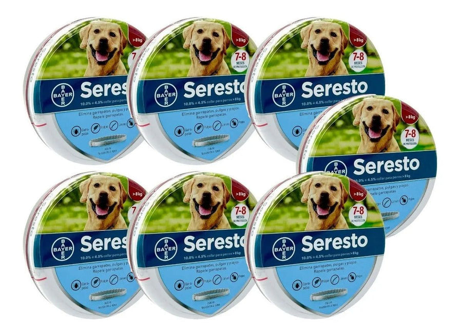 Seresto Elanco Caja con 7 Collares para Perros Mayores de 8 kg