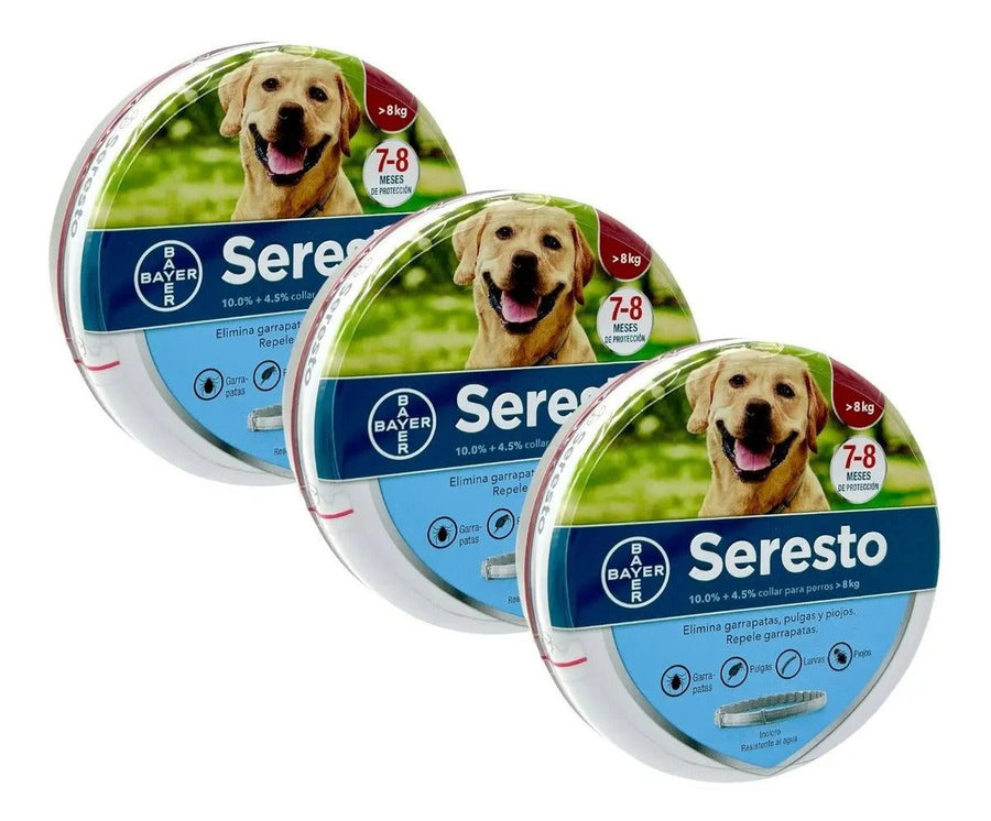 Seresto Elanco Paquete con 3 Collares para Perros Mayores de 8 kg