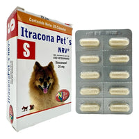 Itracona Pets NRV S Norvet Itraconazol 25 mg - 20 capsulas