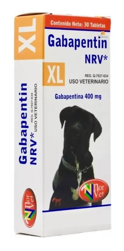 Gabapentin NRV XL Norvet Gabapentina 400 mg Perro - 30 tabletas