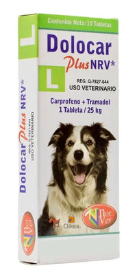 Dolocar Plus NRV L Norvet Carprofeno Tramadol Perro 25 kg - 10 tabletas