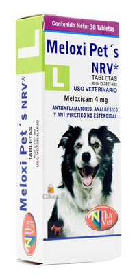 Meloxi Pets NRV L Norvet Meloxicam 4 mg Perro - 30 tabletas