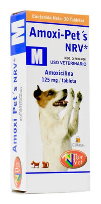 Amoxi Pets NRV M Norvet Amoxicilina 125 mg Perros y Gatos - 30 tabletas