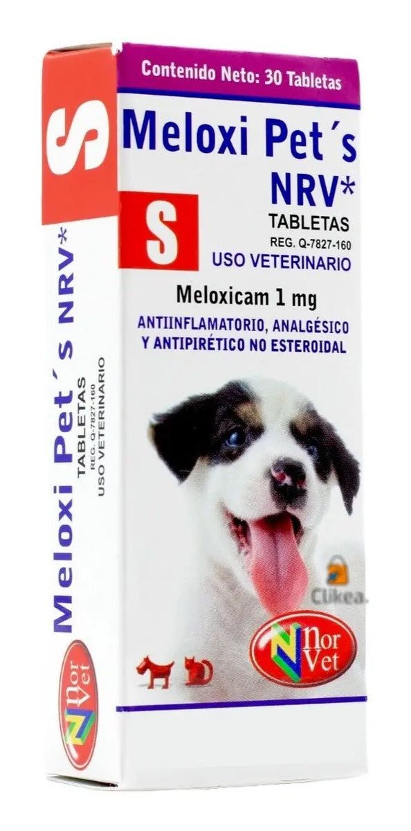Meloxi Pets NRV S Norvet Meloxicam 1 mg Perros y Gatos - 30 tabletas