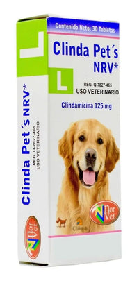 Clinda Pets NRV L Norvet Clindamicina 125 mg Perro 25 kg - 30 tabletas
