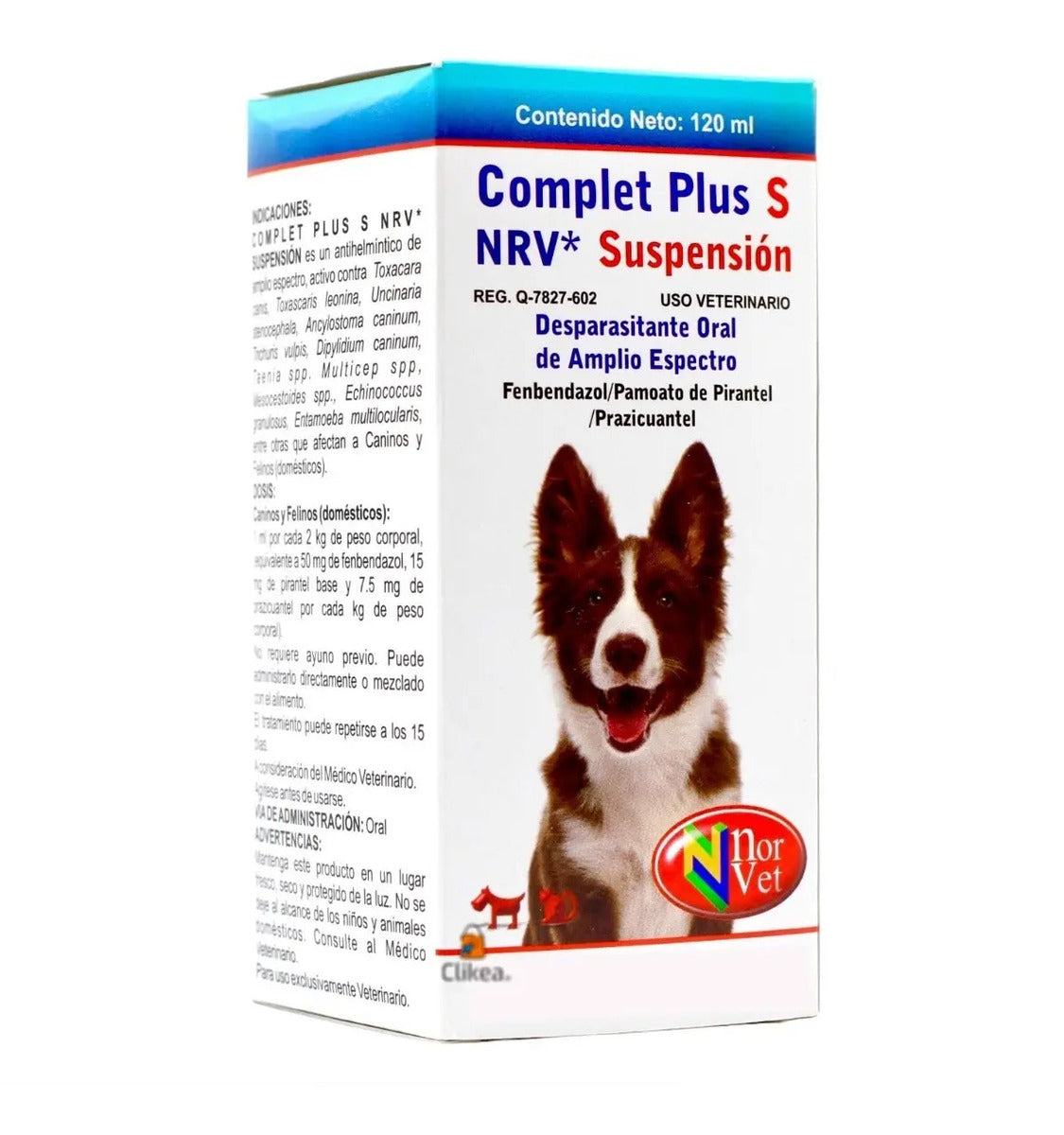 Complet Plus NRV S Norvet Desparasitante Oral 120 ml Perros y Gatos