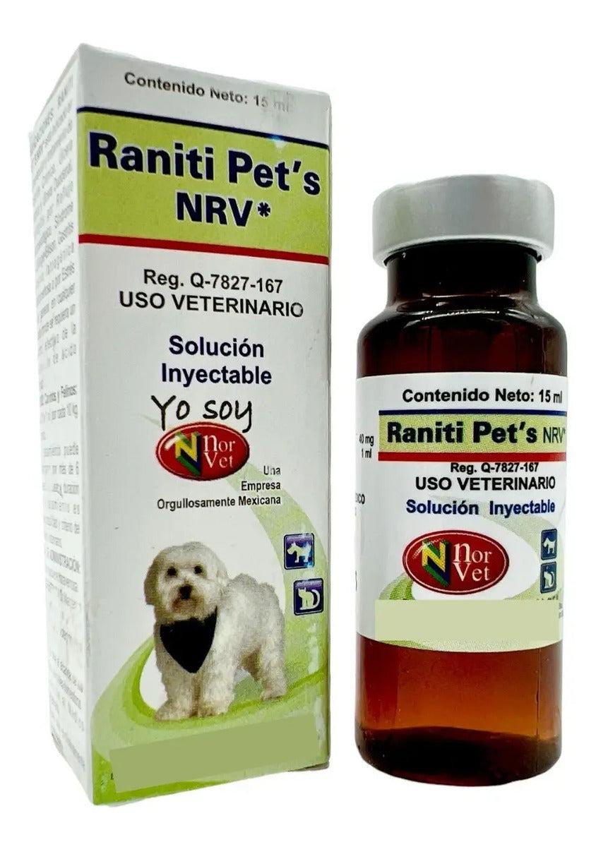 Raniti Pets NRV Norvet Ranitidina Inyectable 15 ml Perros y Gatos