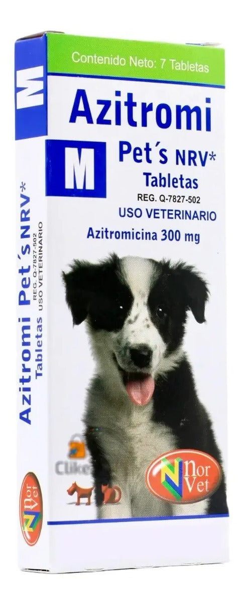 Azitromi Pets NRV M Norvet Azitromicina 300 mg Perros y Gatos - 7 tabletas