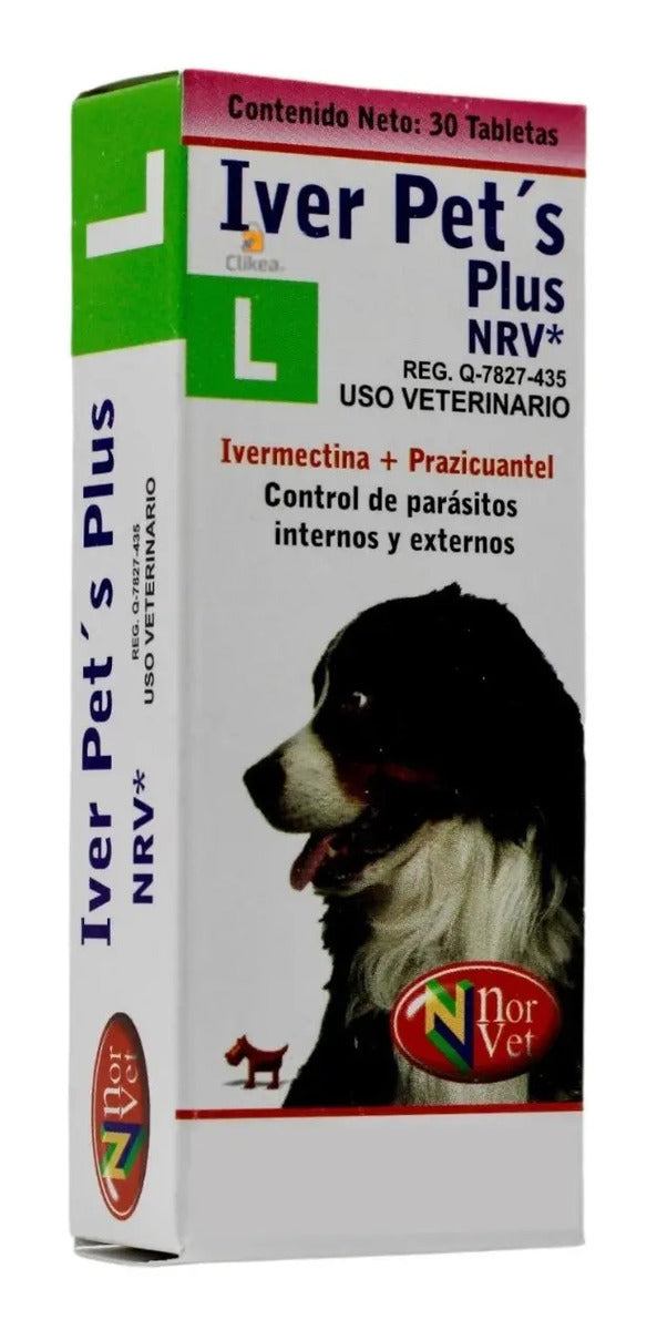 Iver Pets Plus NRV L Norvet Ivermectina Perro - 30 tabletas