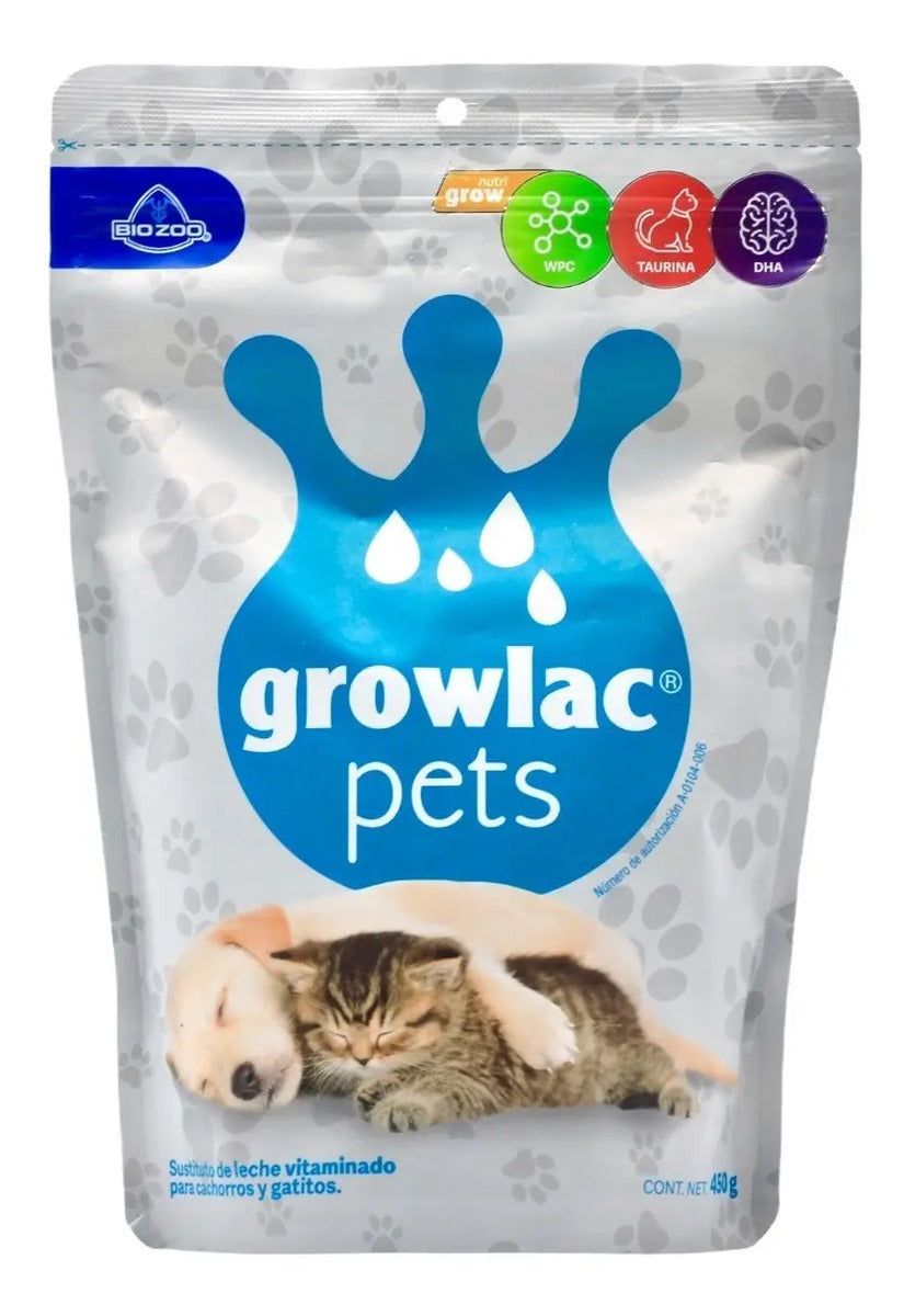 Growlac Pets Bio Zoo Sustituto de Leche 450 g Perros y Gatos