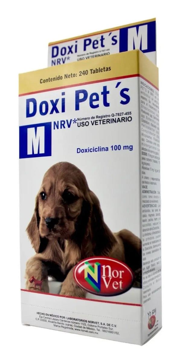 Doxi Pets M Norvet Doxiciclina 100 mg 240 tabletas