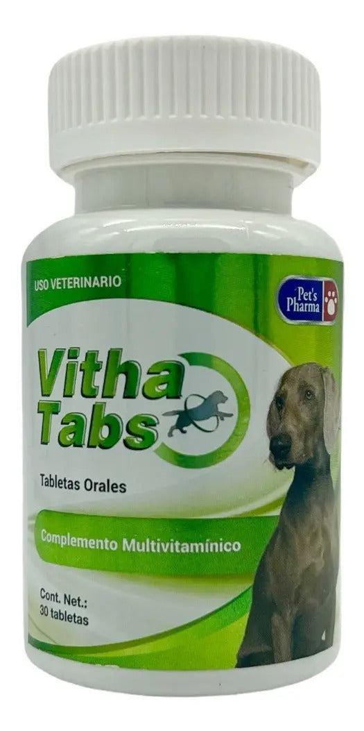 Vitha Tabs Pets Pharma Multivitaminico Mineral Perros 30 tabletas