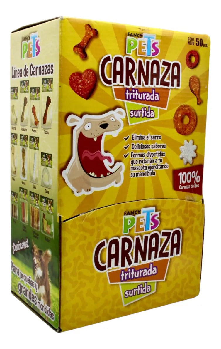 Fancy Pets Carnaza Triturada Surtida Res - 50 piezas