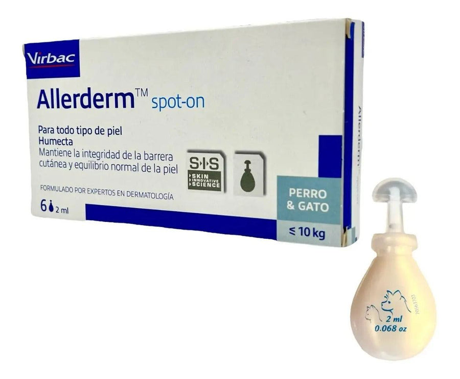 Virbac Allerderm Spot-On 6 pipetas 2 ml hasta 10 kg