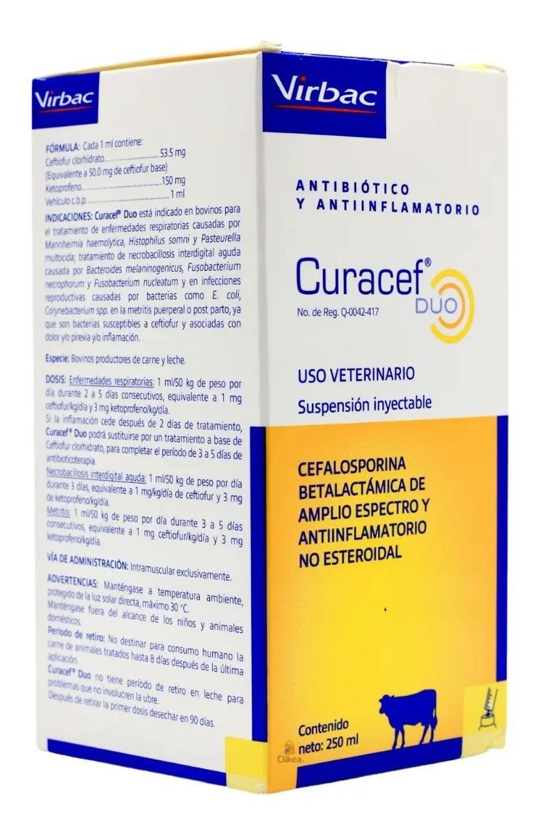 Virbac Curacef Duo Cefalosporina 250 ml