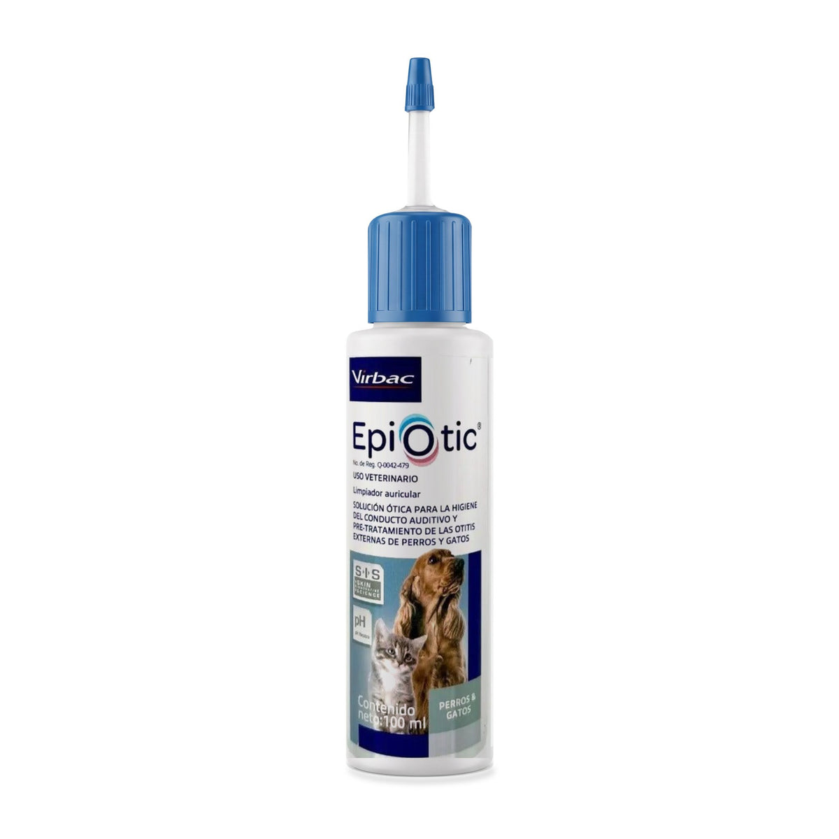 Virbac Epiotic Limpiador Otico Perros y Gatos 100 ml — presentación completa sobre blanco puro