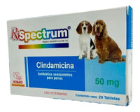 Spectrum Holland Clindamicina 50 mg Tabletas Perro