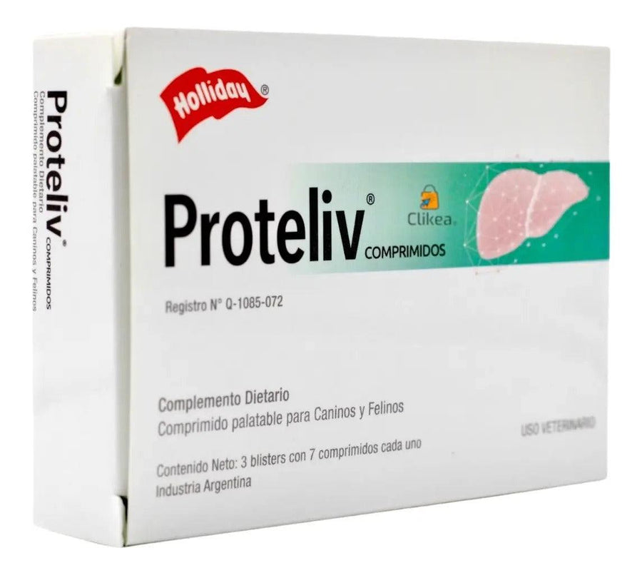 Holliday Proteliv Protector Hepatico 21 Tabletas Perro y Gato