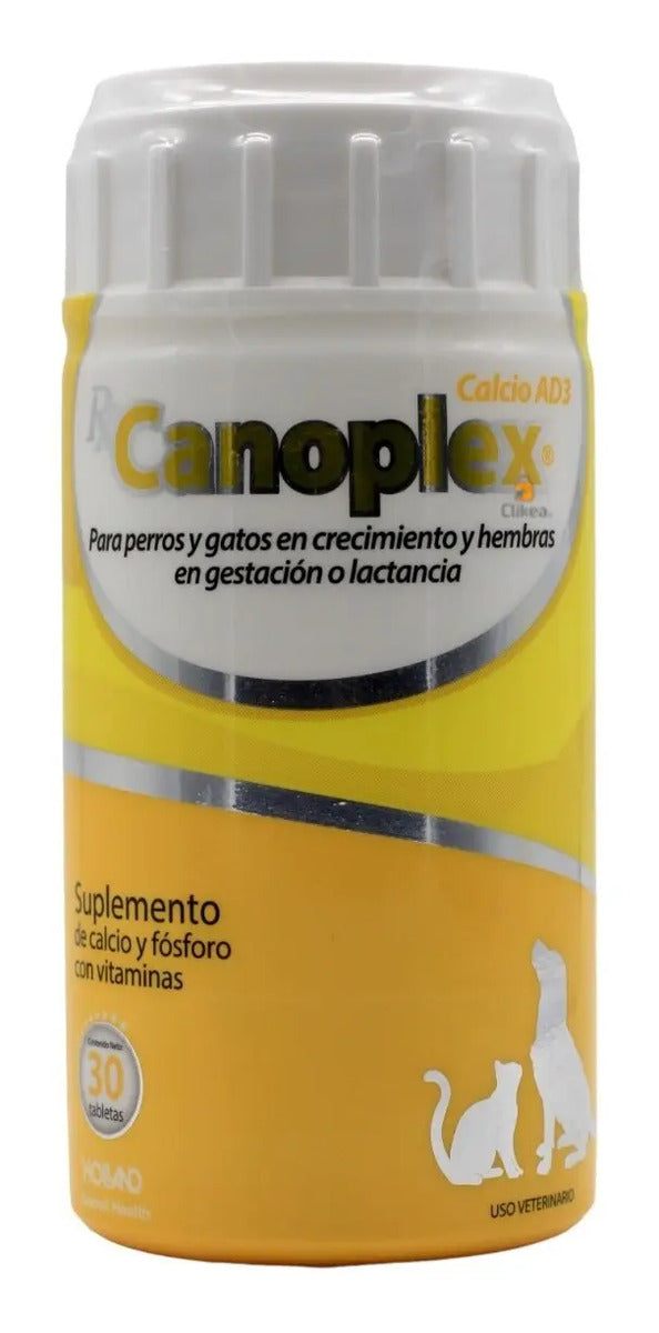 Holland Rx Canoplex Calcio AD3 30 Tabletas Perro y Gato