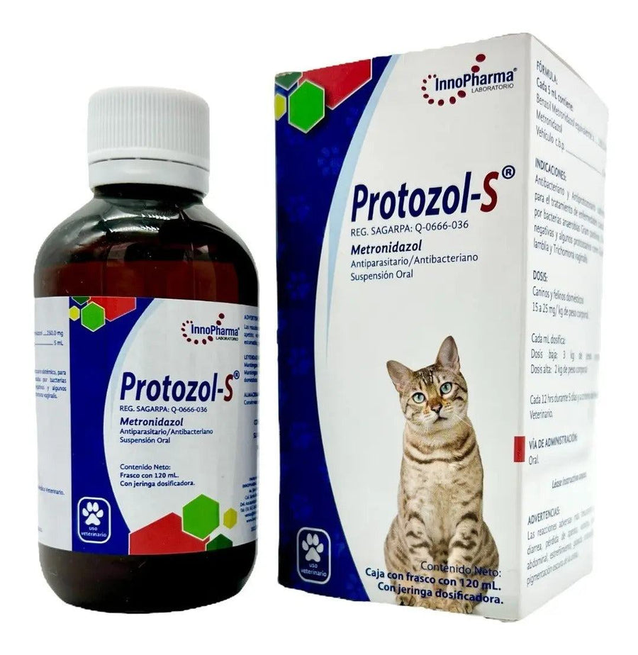 Inno Pharma Protozol-S Metronidazol 120 ml Perro y Gato
