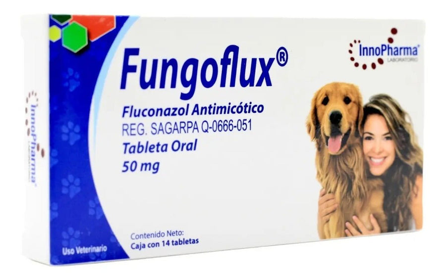 Inno Pharma Fungoflux Fluconazol 50 mg 14 Tabletas Perro y Gato