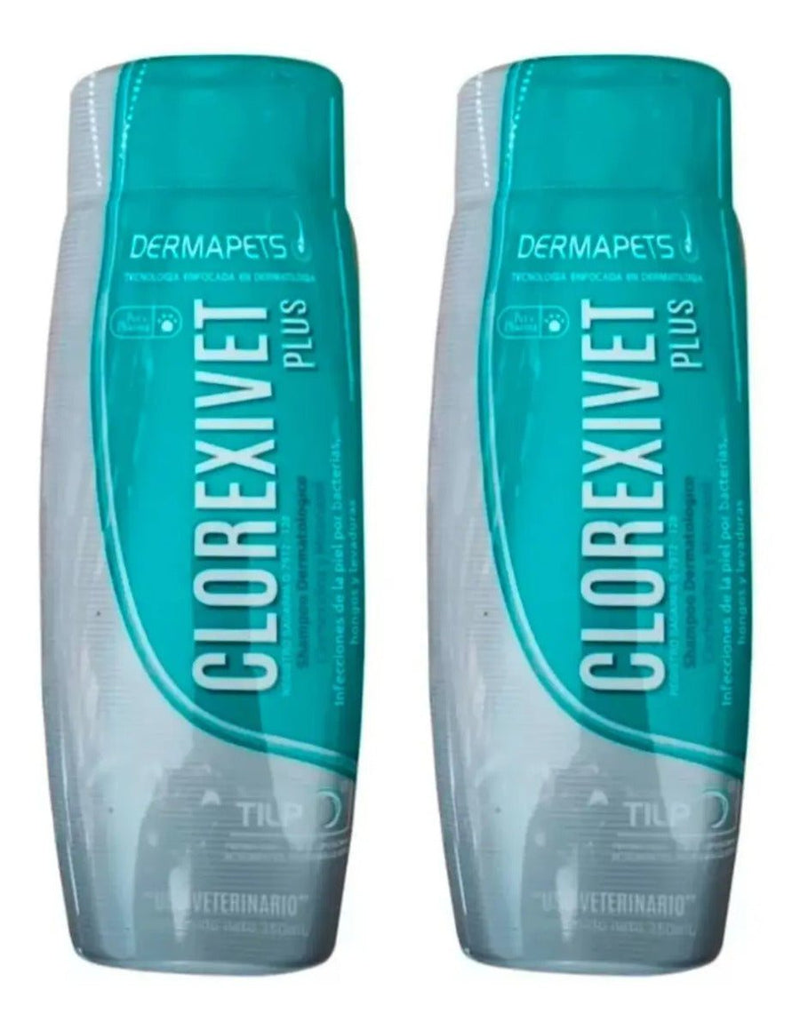 Clorexivet Plus Shampoo para Mascotas 350 ml - Paquete de 2