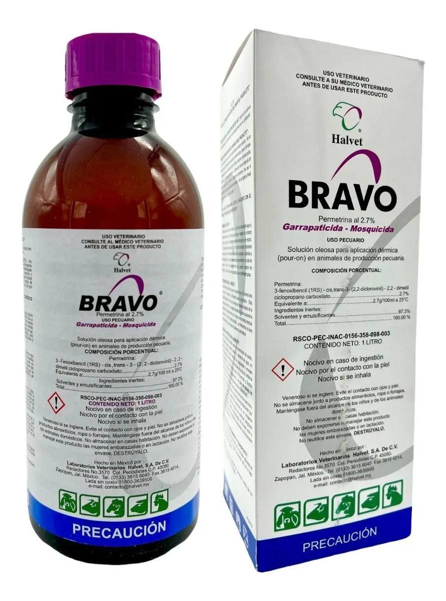 Bravo Halvet Permetrina 2.7% Garrapaticida 1 L