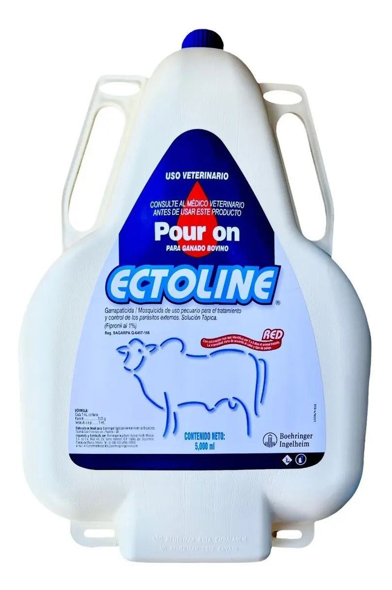 Ectoline Pour On Bovinos Fipronil 1% Garrafa 5 L