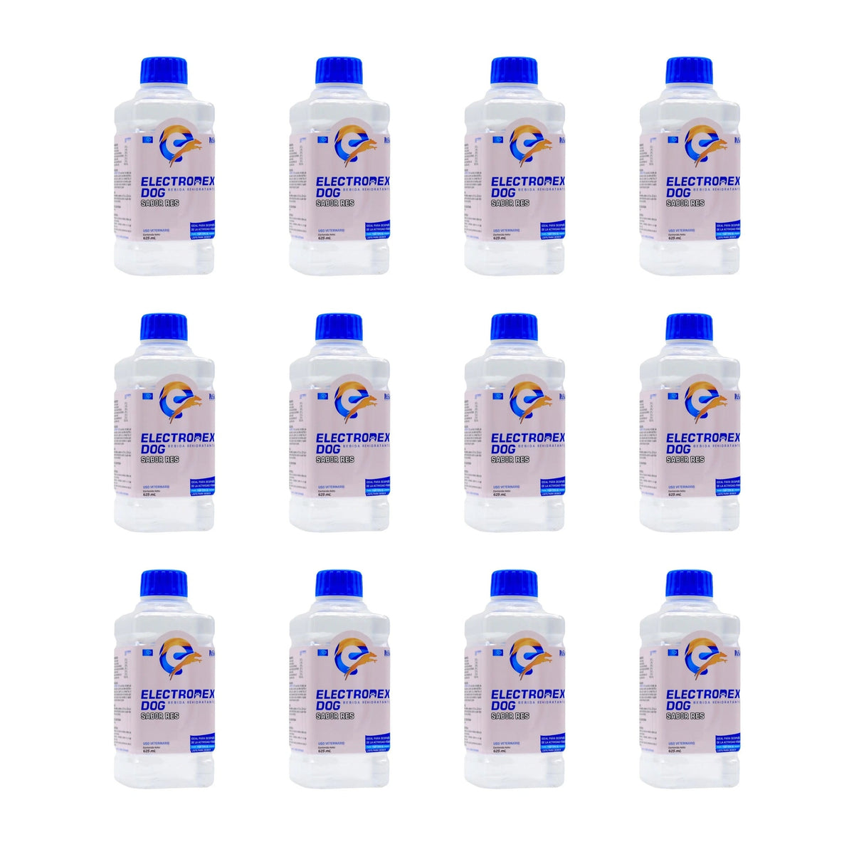 Electrodex Rehidratante para Perros 625 ml - Caja con 12 Piezas — doce botellas completas de 625ml