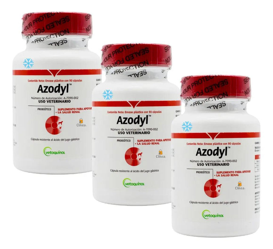 Azodyl Vetoquinol 90 Capsulas - Paquete con 3 Frascos