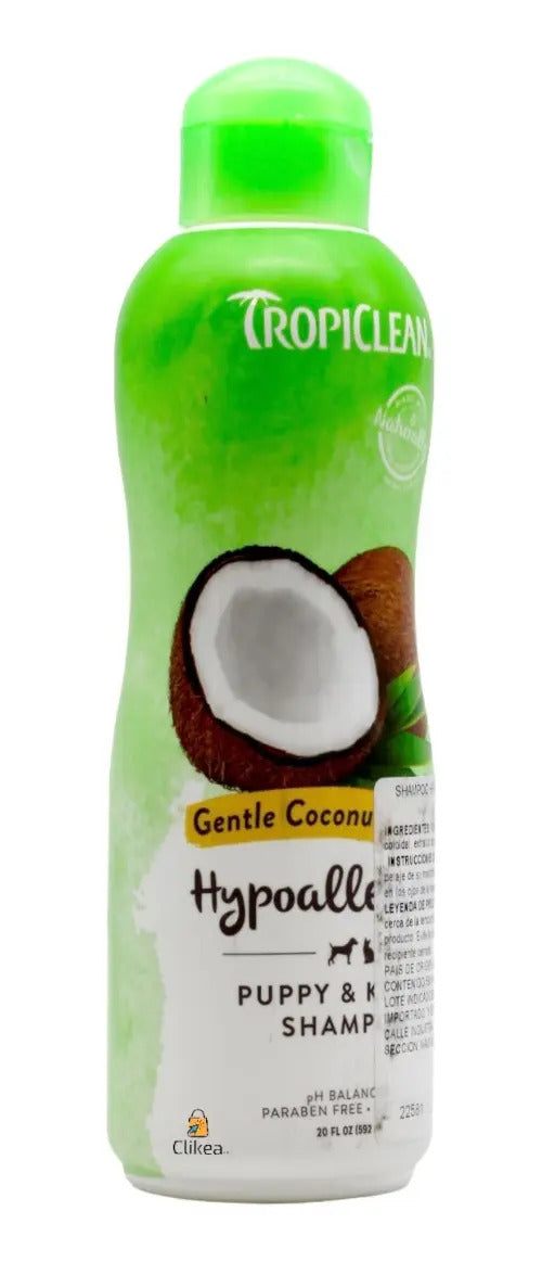 TropiClean Shampoo Hipoalergénico Coco 592 ml