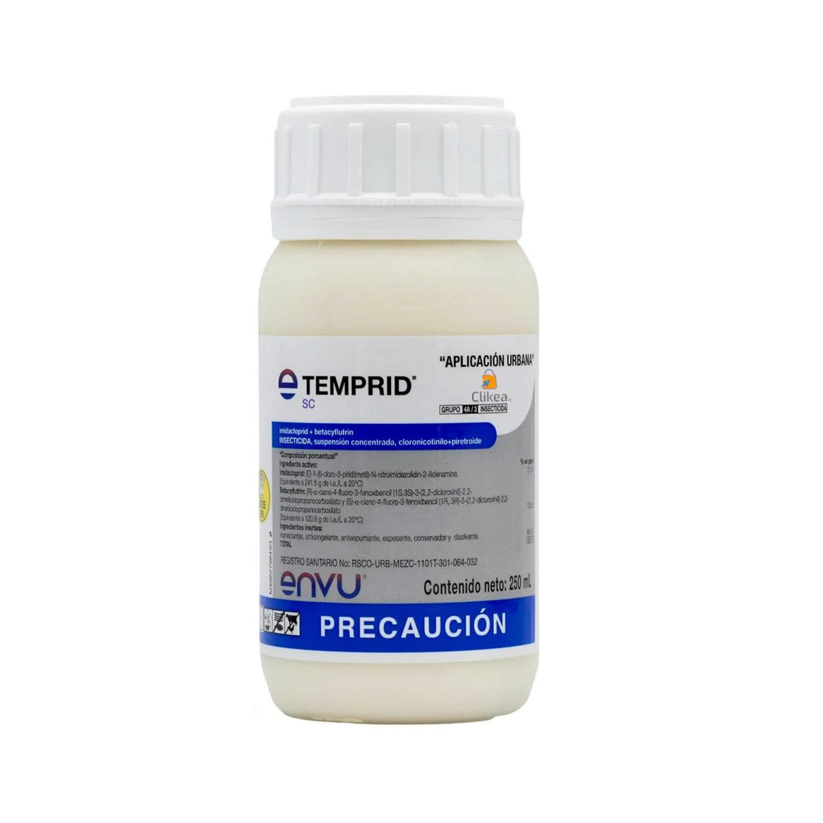 Temprid SC Envu 250 ml Insecticida — presentación completa, botella y accesorios originales sobre fondo blanco