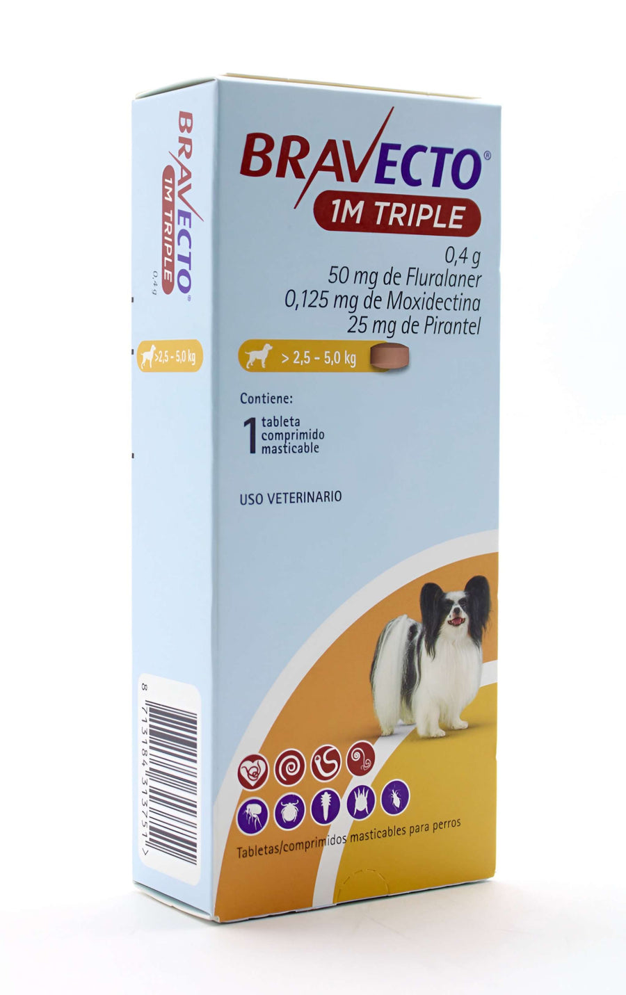 Bravecto 1 M Triple 1 Tableta 2.5-5 Kg