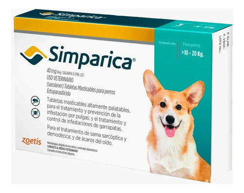 Simparica 1 Tableta para Perros 10-20 Kg