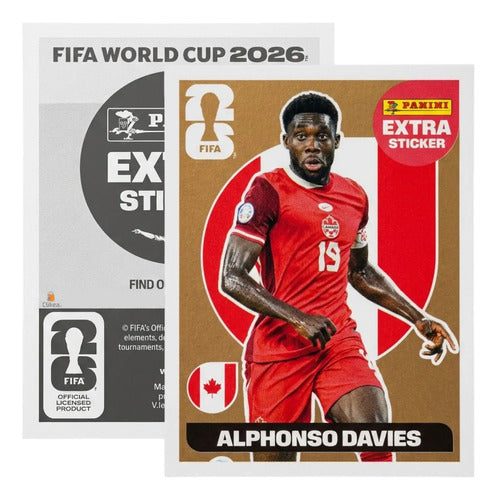 Extra Stickers Originales Panini Mundial 2026 A Elegir Alphonso Davies Bronce 2026