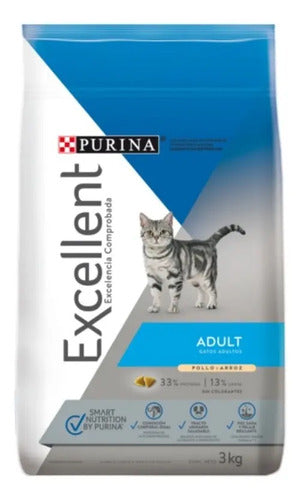 Excellent Adulto Pollo Y Arroz Para Gato 3kg