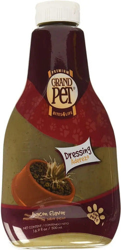 Aderezo Para Perros Y Gatos Sabor Tocino Grand Pet 250 Ml