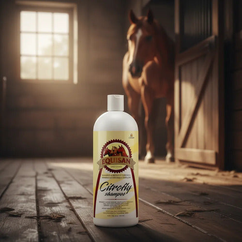 Equisan Citrofly Shampoo Para Caballo 946 Ml Aloe Vera