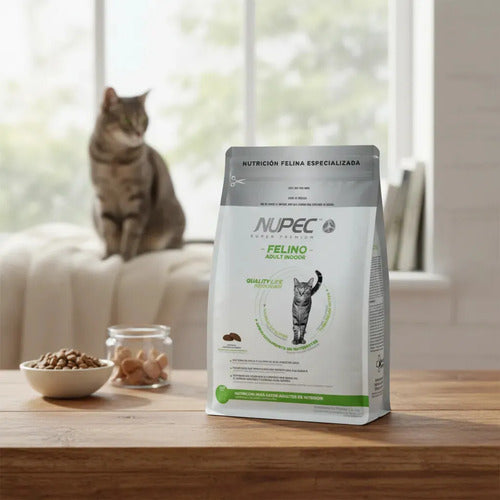 Nupec Felino Adulto Indoor Bolsa 3kg Sabor Pollo Salmón Y Arroz