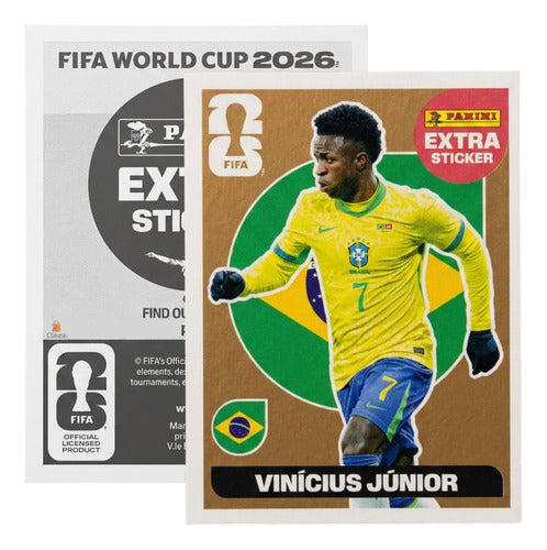 Extra Stickers Originales Panini Mundial 2026 A Elegir Vinicius Junior Bronce 2026