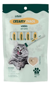Lopets Creamy Snack Para Gato 60 Grs Verdel