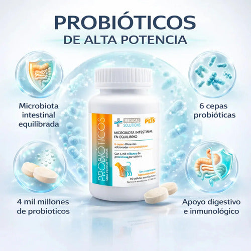 Probiótico Para Perro Probiotico En Tableta Masticable 60 Pz